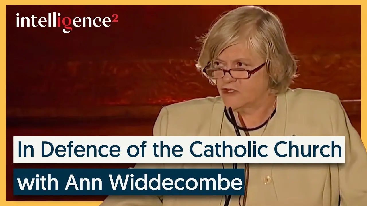 Ann Widdecombe speaking at the 2009 Intelligence Squared debate on the Catholic Church