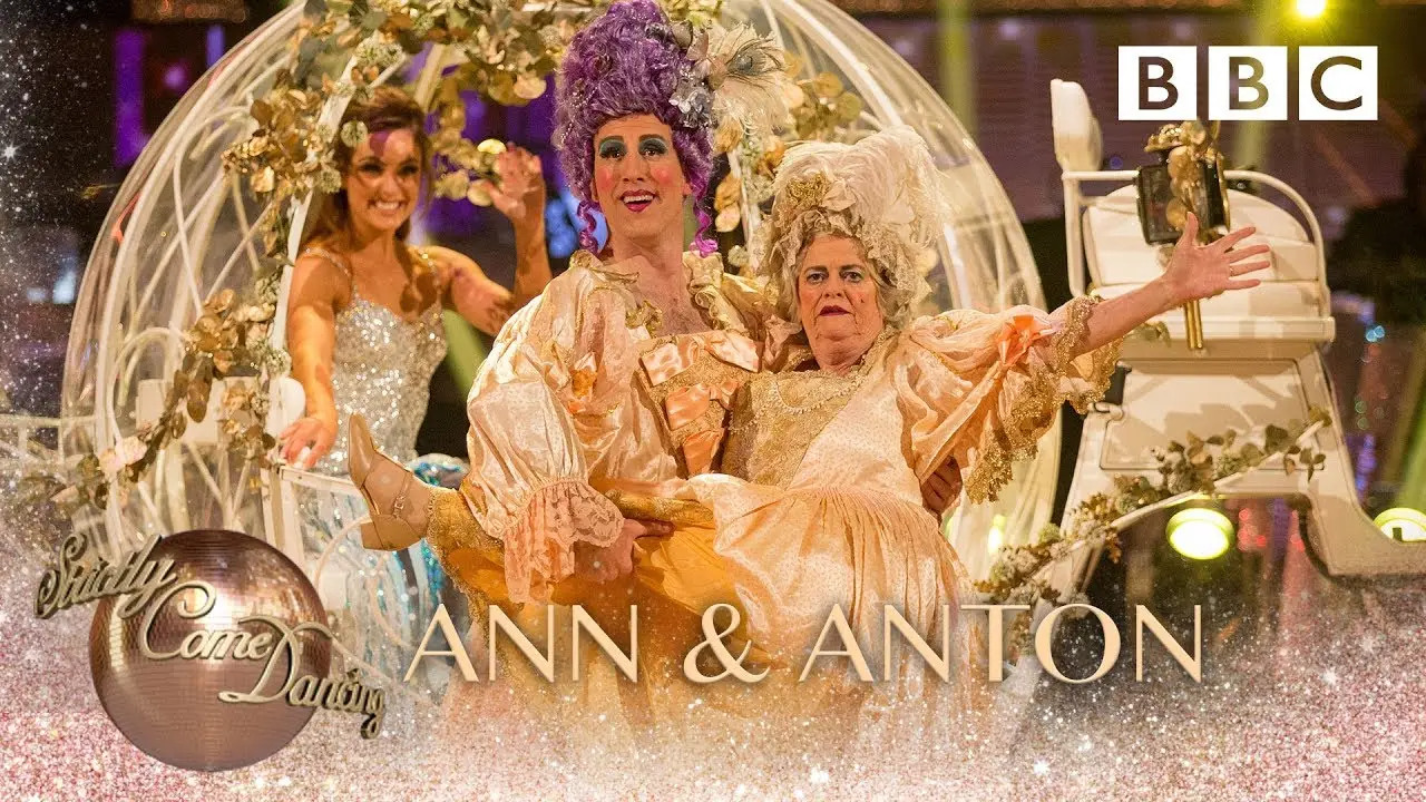Ann Widdecombe dancing an American Smooth with Anton Du Beke on Strictly Come Dancing in 2018