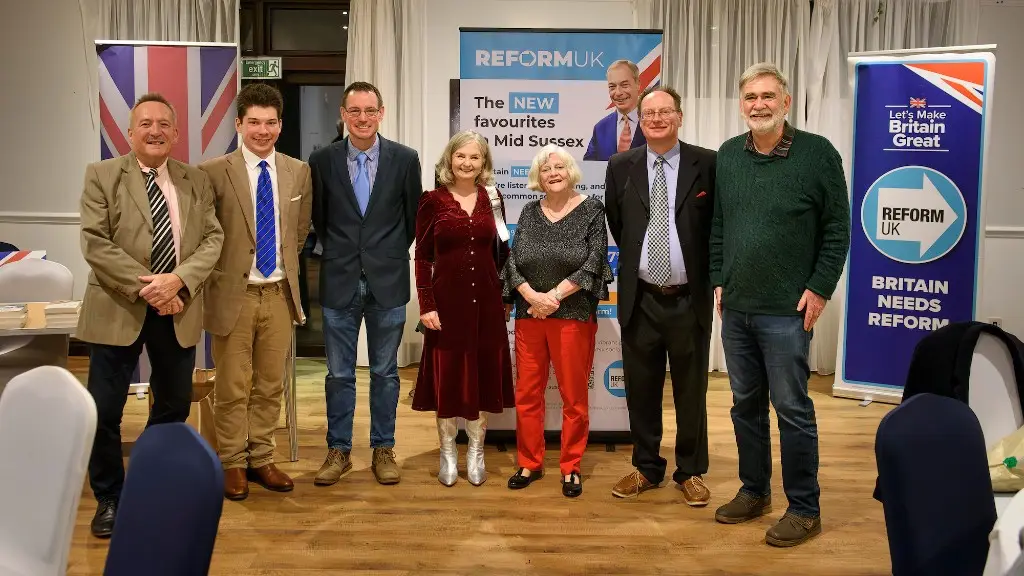 Ann Widdecombe with some Reform UK Mid Sussex committee members.